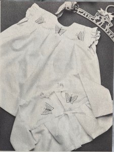 baby dress and coat, image from Stitchcraft magazine, March 1963