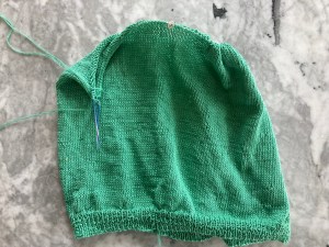 Work in progress -- knitted children's jumper